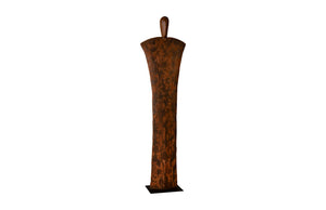 Standing Person on Base, Extra Large, Chamcha Wood, Iron