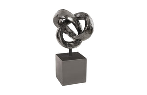 Trifoil Table Sculpture, Liquid Silver