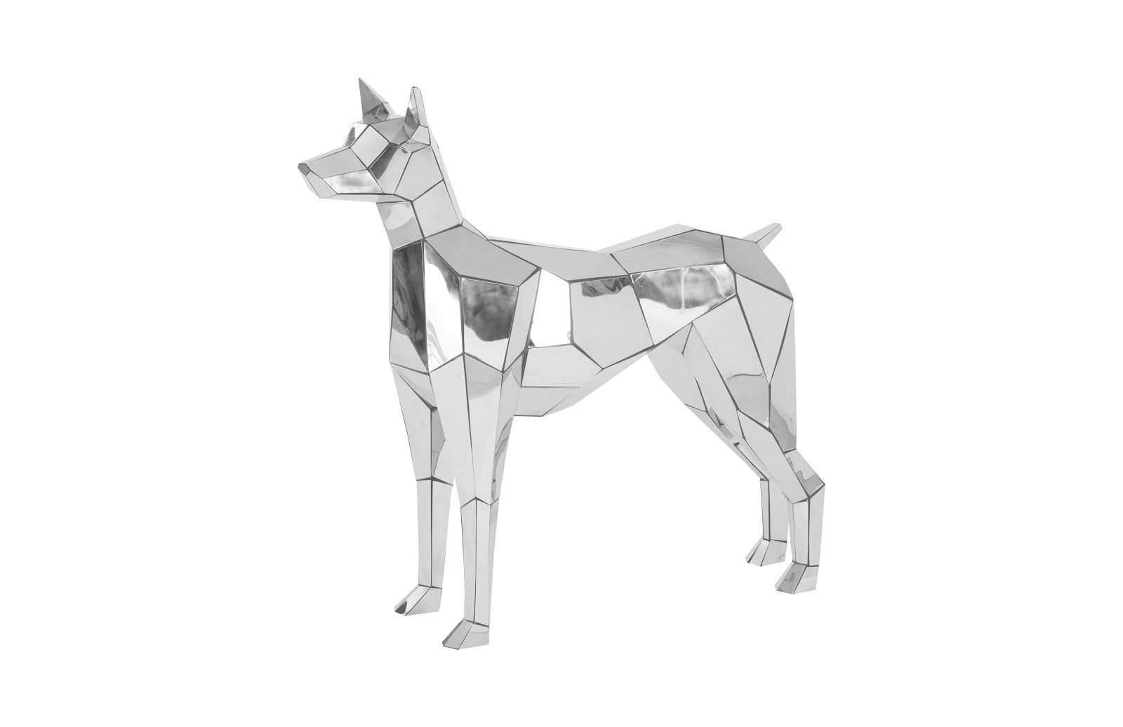 Crazy Cut Dog, Stainless Steel, Silver - Scenario Home