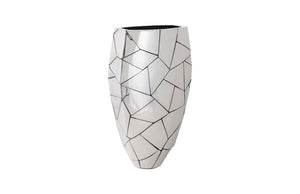 Triangle Crazy Cut Planter, Large, Stainless Steel