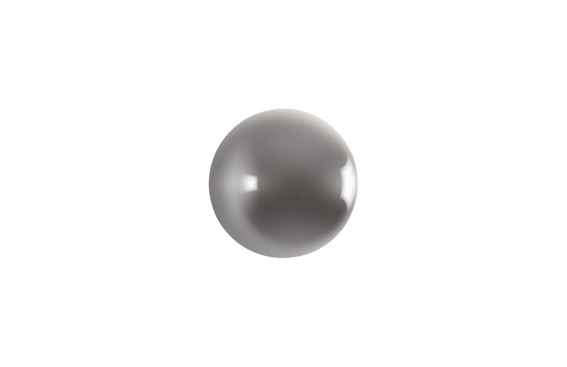 Ball on the Wall, Small, Polished Aluminum Finish