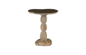 Stacked Stone Pedestal Table