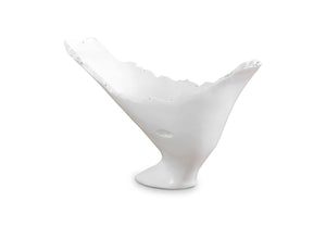 Burled Vase, Glossy White