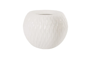 Ripple Planter, Gel Coat White