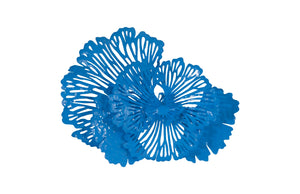 Flower Wall Art, Small, Blue, Metal