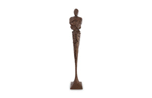 Tall Chiseled Male Sculpture, Resin, Bronze Finish