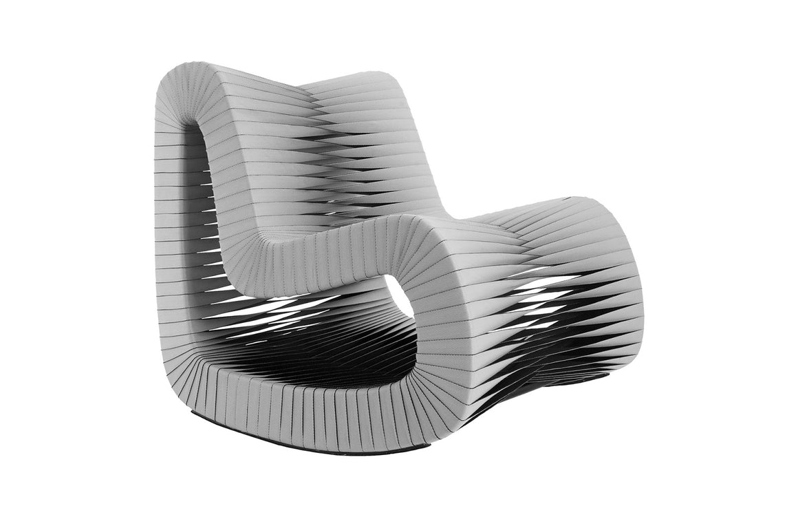 Seat Belt Rocking Chair, Gray/Black