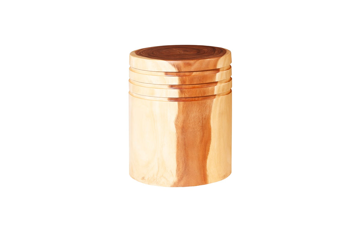 Chamcha Wood Side Table, Round