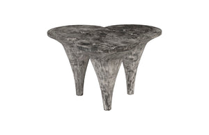 Marley Coffee Table, Chamcha Wood, Gray Stone Finish