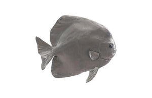 Australian Bat Fish Wall Sculpture, Resin, Polished Aluminum Finish