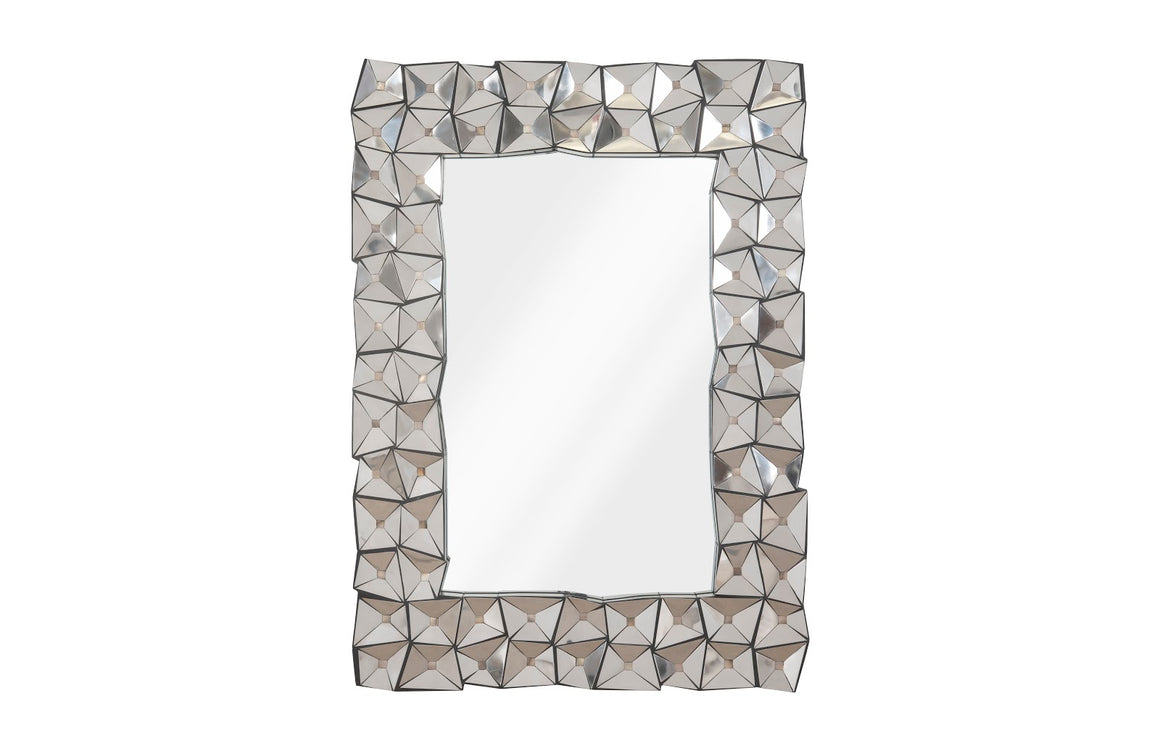 Divot Mirror, Stainless Steel