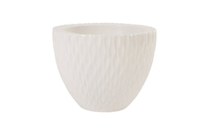 Ripple Planter, Gel Coat White