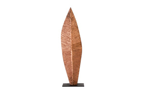 Carved Leaf on Stand, Copper Leaf, MD