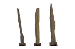 Cast Splinter Stone Sculptures Set of 3