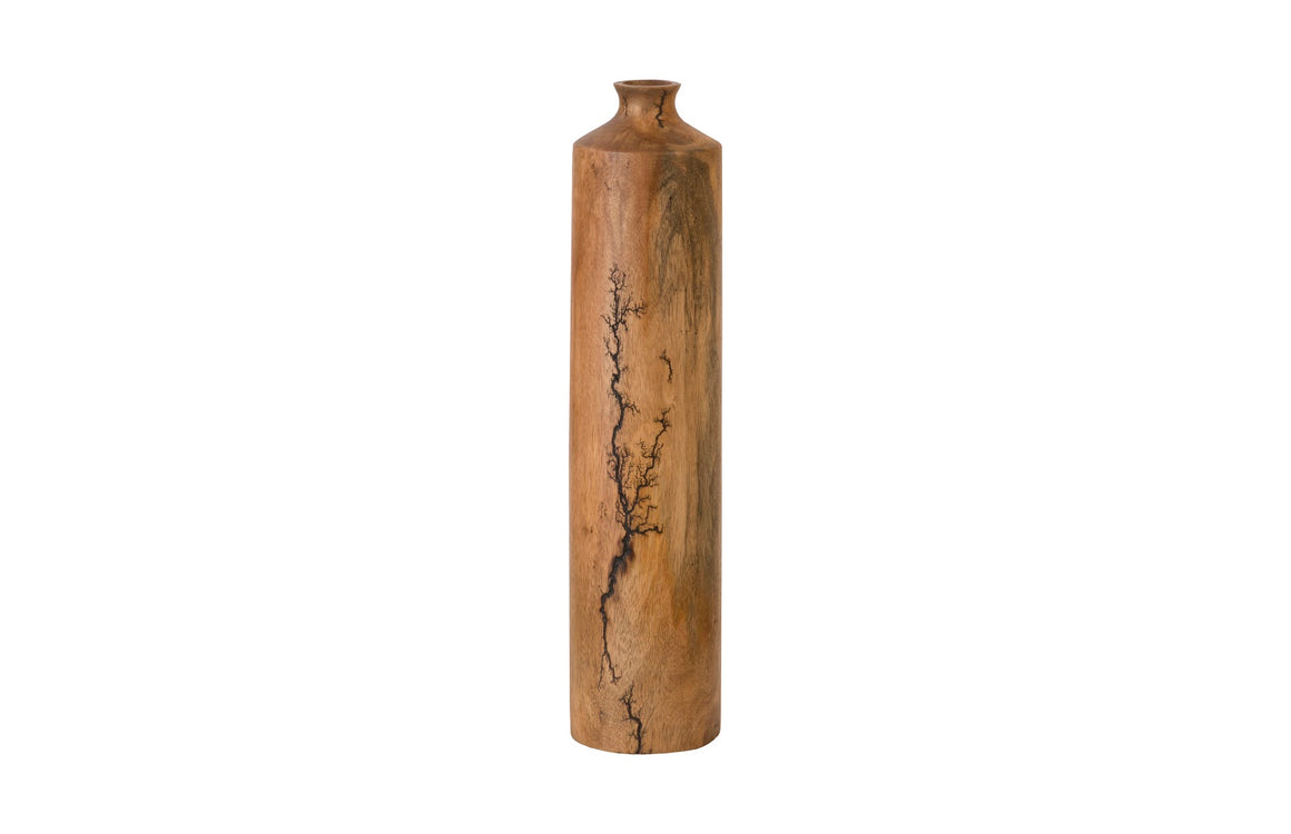 Lightning Bottle, Mango Wood, Short Neck