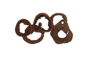 Olympic Rings Wall Art, Chamcha Wood, Perfect Brown