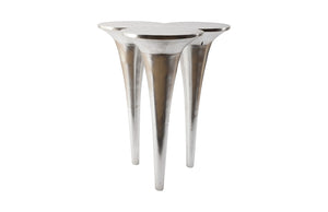 Marley Bar Table, Silver Leaf