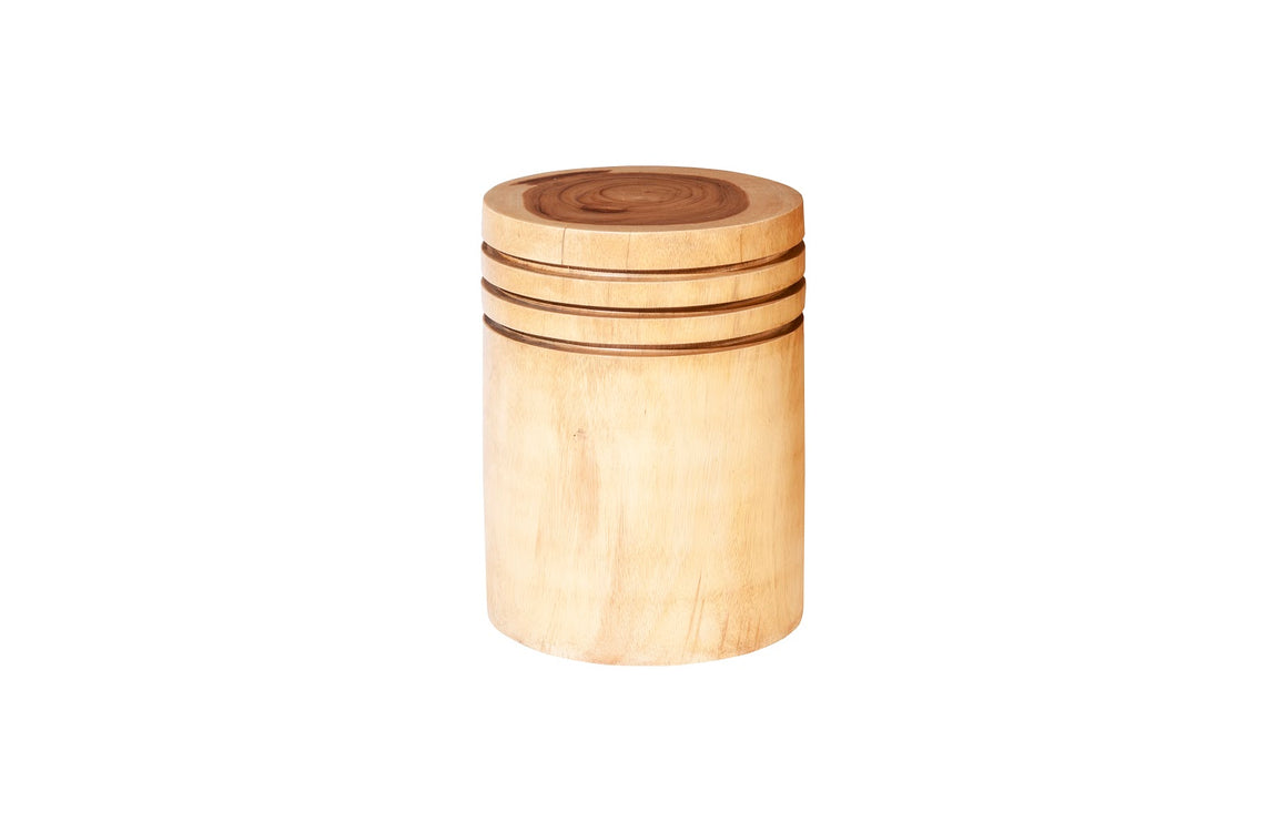 Chamcha Wood Side Table, Round