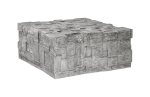 Puzzle Blocks Coffee Table, Black/Silver, Aluminum