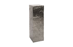 Slate Pedestal, Large, Liquid Silver