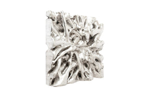 Square Root Wall Art, Silver Leaf