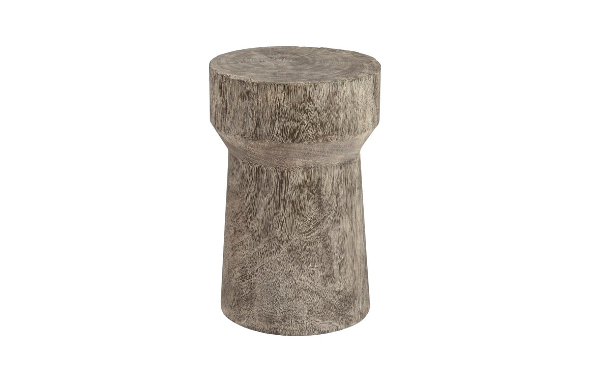 Chamcha Wood Stool, Gray Stone