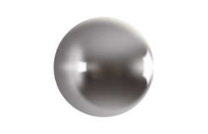 Ball on the Wall, Large, Polished Aluminum Finish