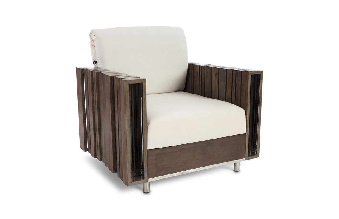 Barcode Club Chair, White Cushion