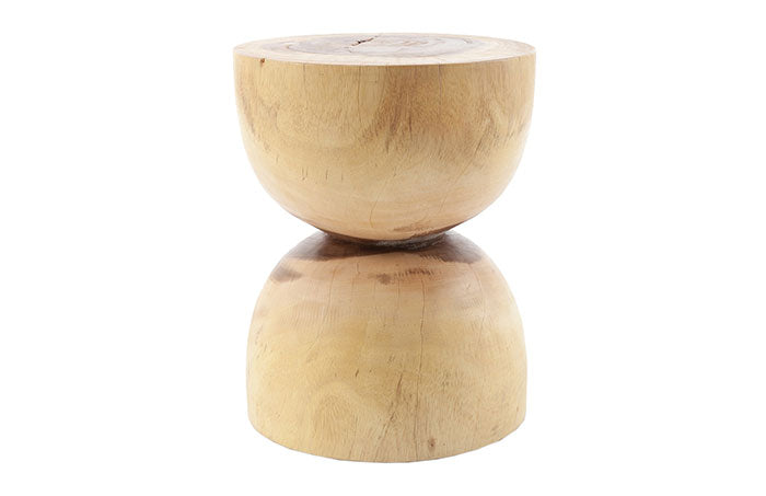 Hourglass Side Table, Chamcha Wood