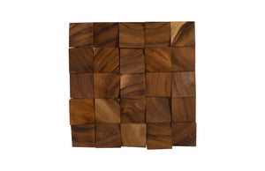 Blocks Wall Tile, Chamcha Wood, Natural