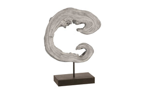 Creature Sculpture on Stand, Gray Stone