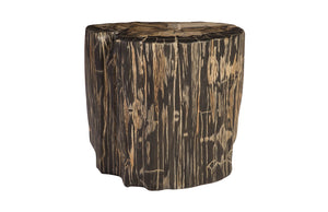 Cast Petrified Wood Stool, Resin