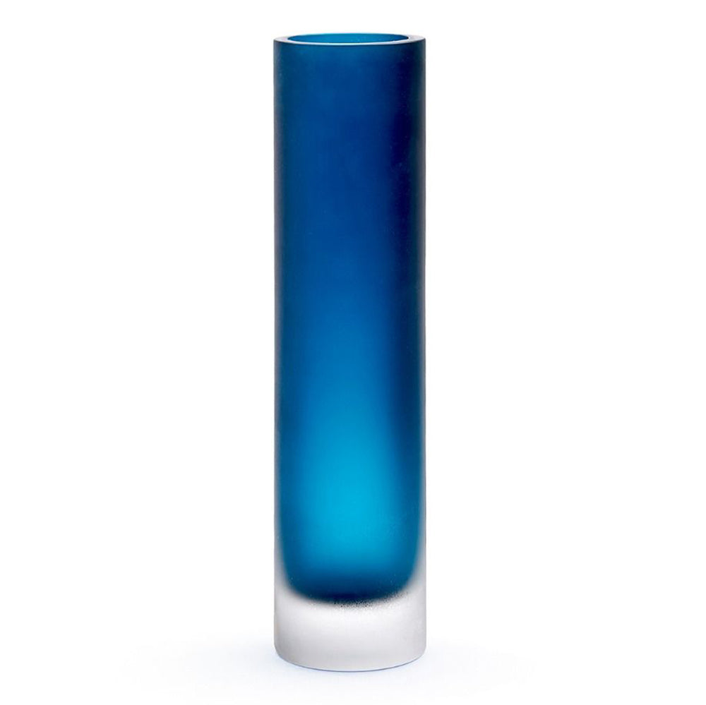 Large Colored Glass Cylinder Vase – Midnight Blue | Lungo Collection | Villa & House
