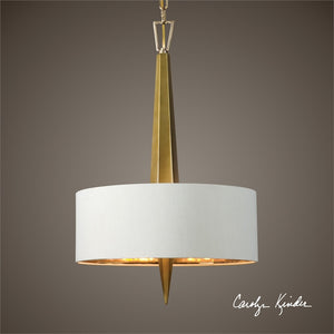 Lighting - Art Deco Faceted Obelisk Chandelier - Gold