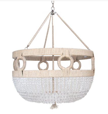 Lighting - Frankie Malibu Beaded Chandelier - Clear Faceted Beads