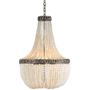 Lighting - Glass Beads Empire Chandelier — Cream & Gray
