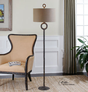 Lighting - Hammered Iron Floor Lamp