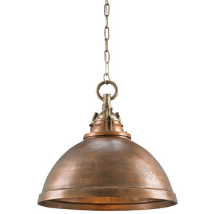 Lighting - Industrial Half-Globe Pendant Light — Copper