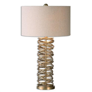 Lighting - Layered Coil Table Lamp - Gold