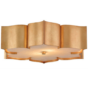 Lighting - Lotus Flush Mount Light – Antique Gold