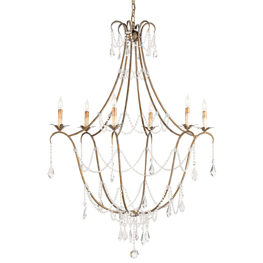 Lighting - Luxe Crystal Strands Chandelier — Gold