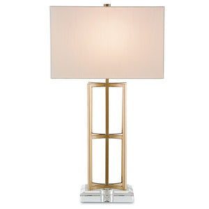 Lighting - Luxe Open Frame Table Lamp With Acrylic Base — Coffee Brass