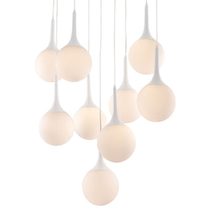 Lighting - Modern Frosted Multi Orb Chandelier