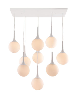 Lighting - Modern Frosted Multi Orb Chandelier