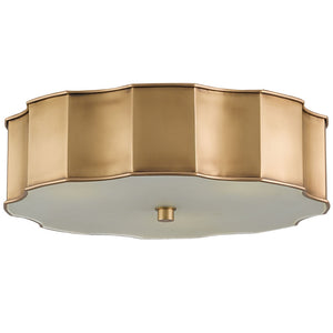 Lighting - Scalloped Flush Mount Light – Brass