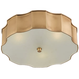 Lighting - Scalloped Flush Mount Light – Brass