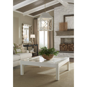 Malibu 52" Square Lacquer Coffee Table - Brown (Additional Colors Available)
