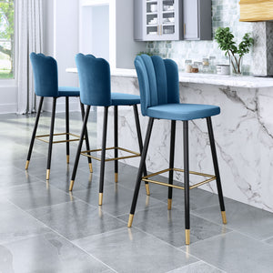 Zinclair Bar Chair Blue