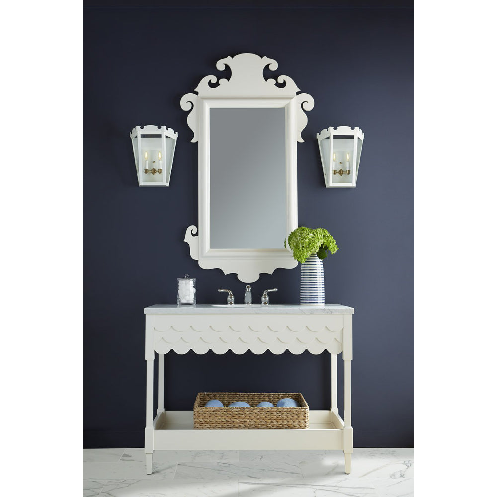 Capri Large Lacquer Vanity White Dove (Additional Colors Available)