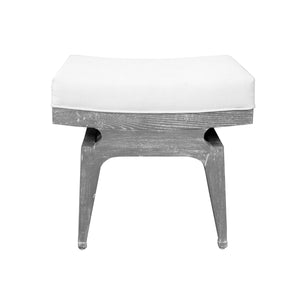 Worlds Away Fergie Stool - Grey Cerused Oak